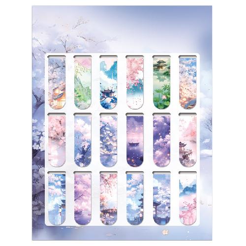18 Pcs Magnetic Bookmarks Van Gogh Oil Painting Starry Sky Literary Magnet Book Page Holder