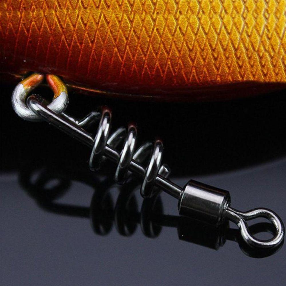 Steel Spiral Hook Connecting Bearing Barrel Heavy Duty Ball Fishing Rolling Swivel Connector