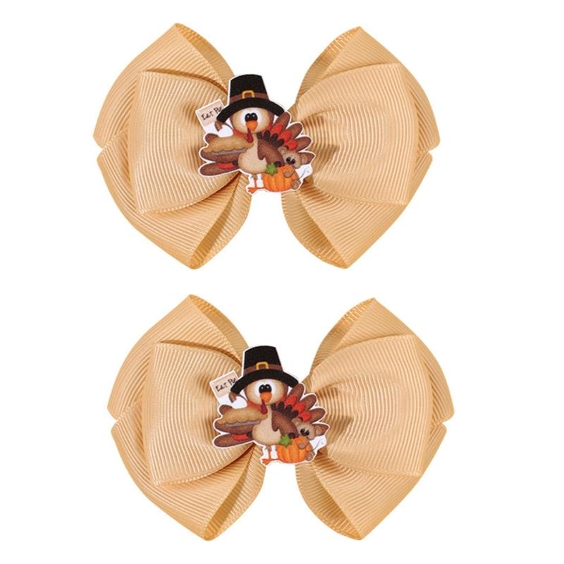 

Thanksgiving Hair Clip For Kids Turkey Themed Barrettes With Not Slip Border For Holiday Incidents And School Tasks