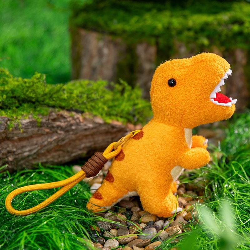 Cute Mini Dinosaur Plush Toy Keychain Soft Stuffed Dino Doll Triceratops T-Rex Adorable Bag Pendant Dinosaur Lovers Gift 15cm