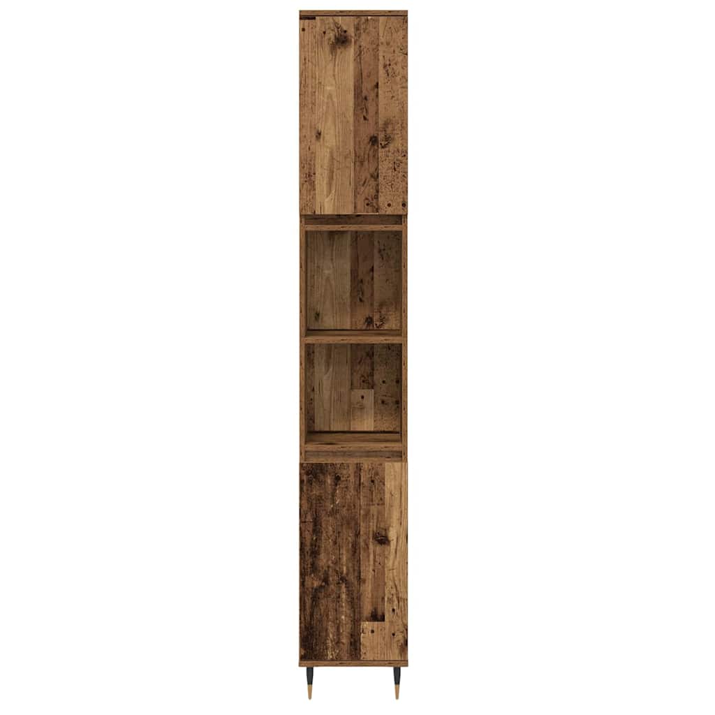 Bathroom Furniture Set with Shelf 3 pcs Reclaimed Wood Effect Particleboard