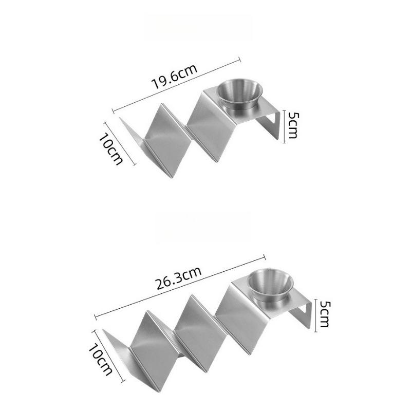 Kreativer Edelstahl Taco Halter Taco Halter W-förmiger Pfannkuchenhalter
