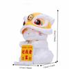 Plastic Solar Lucky Cat Ornament Red & Yellow Car Dashboard Cat Decor  Car Interior Decor