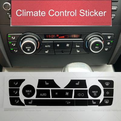 AC Climate Control Button Stickers Decals Repair Kit For BMW E90 E92 E91 323i 325i 328i 335i 2006-2011 Car Accessories