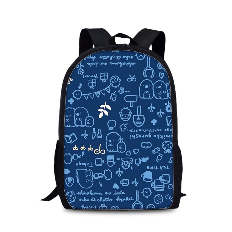 Sumikkogurashi School Bag With Waterresistant Nylon Fabric And Adjustable Shoulder Straps For Students