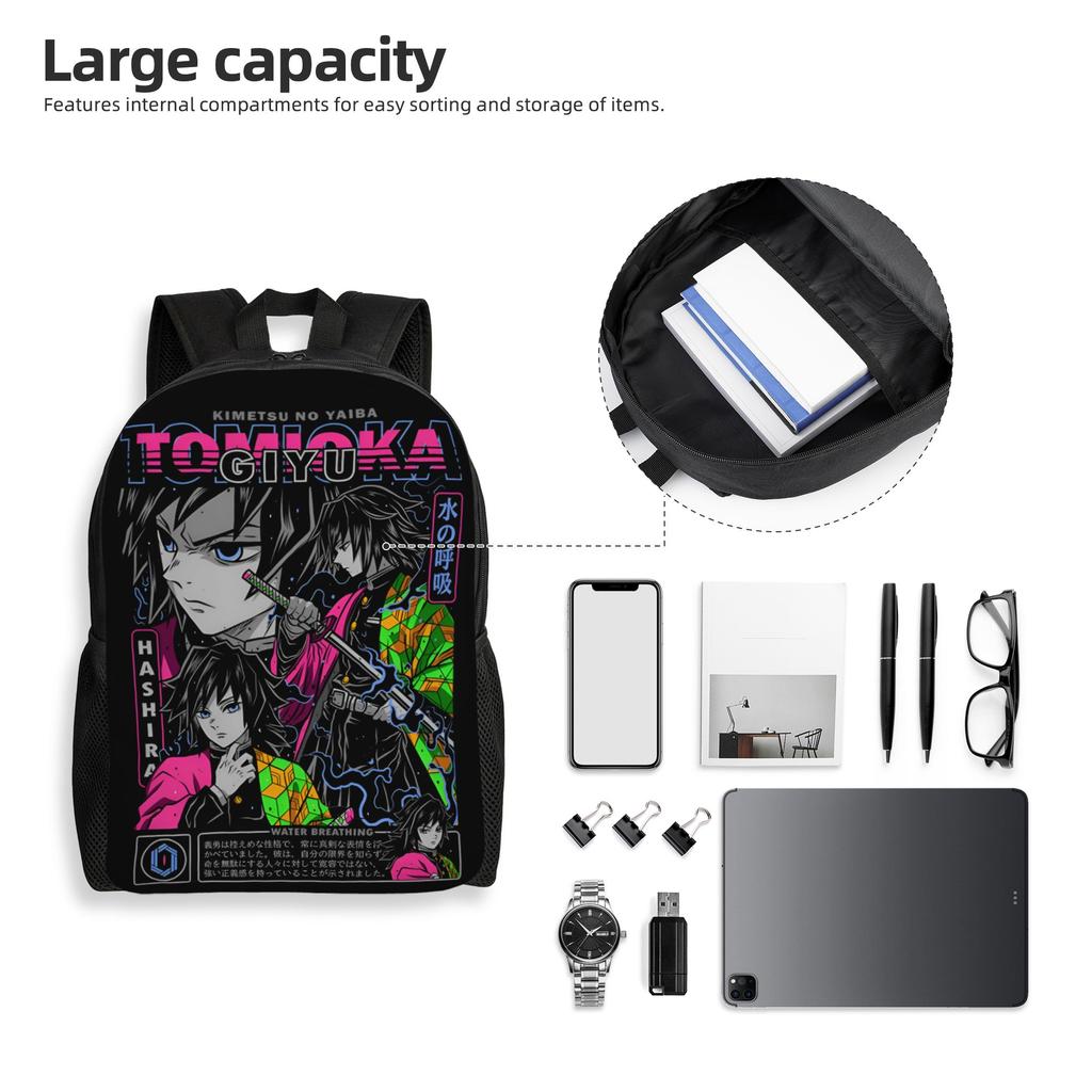 Demon Slayers Laptop Backpack Women Men Casual Bookbag for College School Student Guyu Tomioka Bag