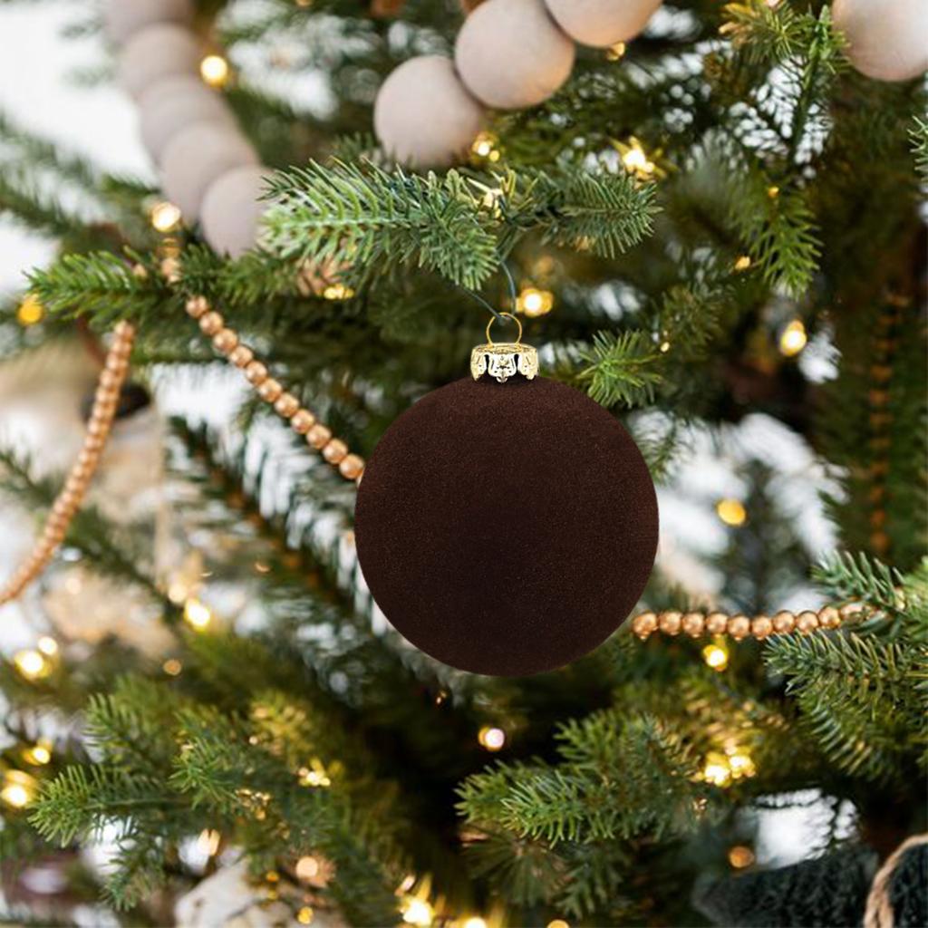Рождественский шар Бархатный подвесной шар Бархатный винно-красный плюшевый шар Украшение для рождественской елки