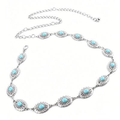 Bohemian Metal Waist Chain for Women - Retro Dress Cincher