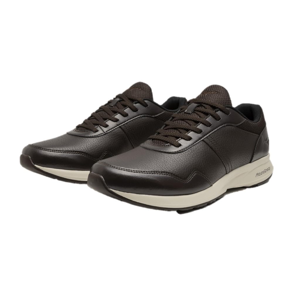 Mizuno Walking Casual Dark Size 3E ME-NS Men's Shoes, Sneakers, Business, Commuting, Travel, Black, Brown, Beige, Brown, 26.0 cm,