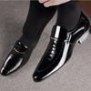 Fashion Men Dress Italian Leather Shoes Slip on Fashion Men Leather Moccasin Glitter Formal Male Shoes Pointed Toe Shoes for Men 2025