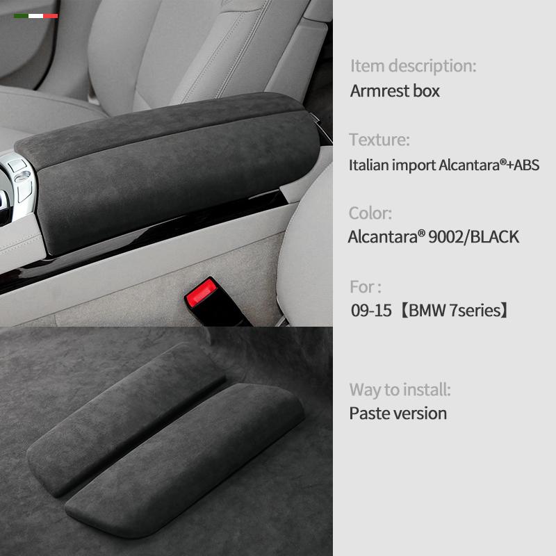 for BMW 7 Series F01 F02 F03 F04 2009 2010 2011 2012 2013 2014 2015 Car Center Console Armrest Trim Cover Alcantara Suede