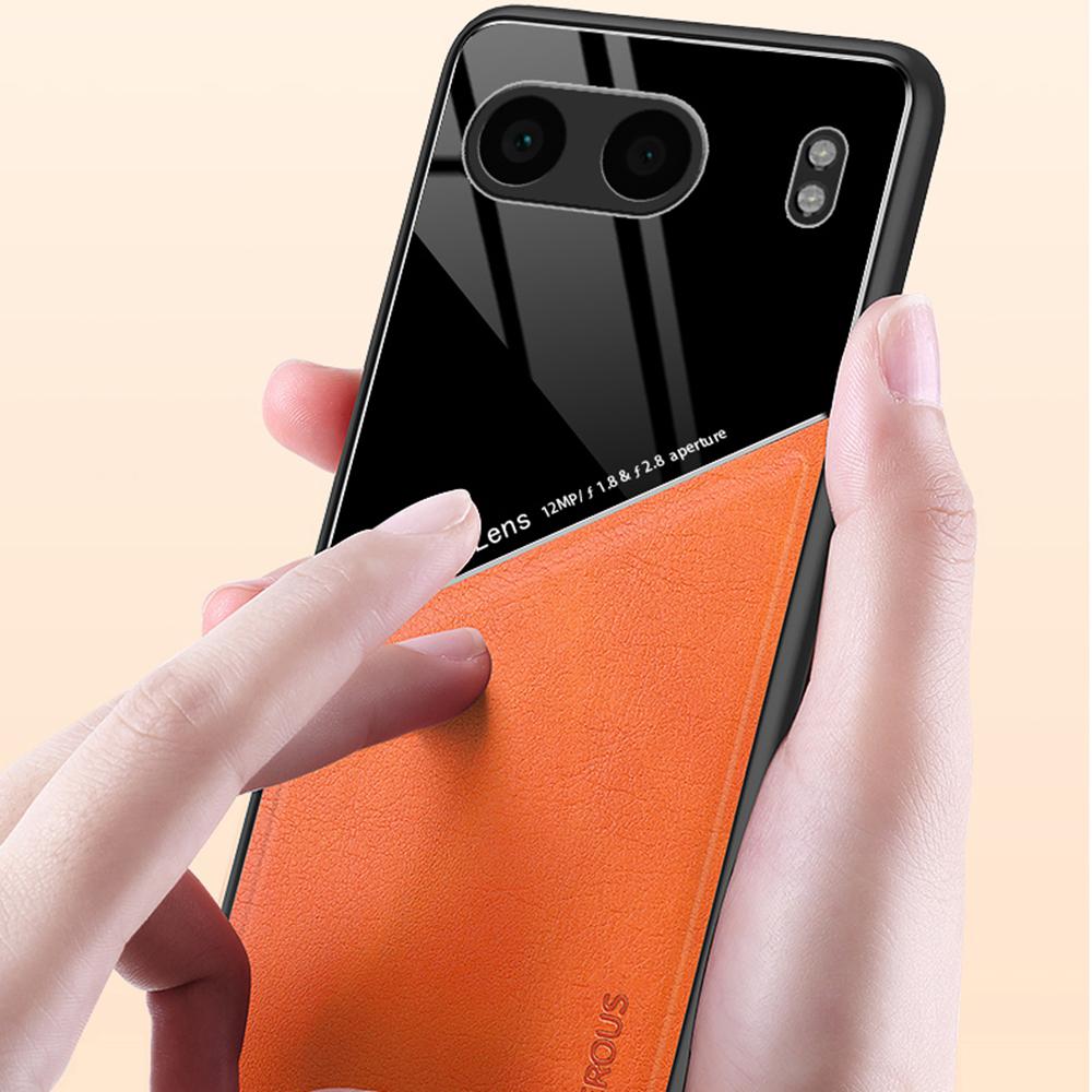 For OnePlus Nord 4 Case Leather Coated PC+TPU Phone Back Cover