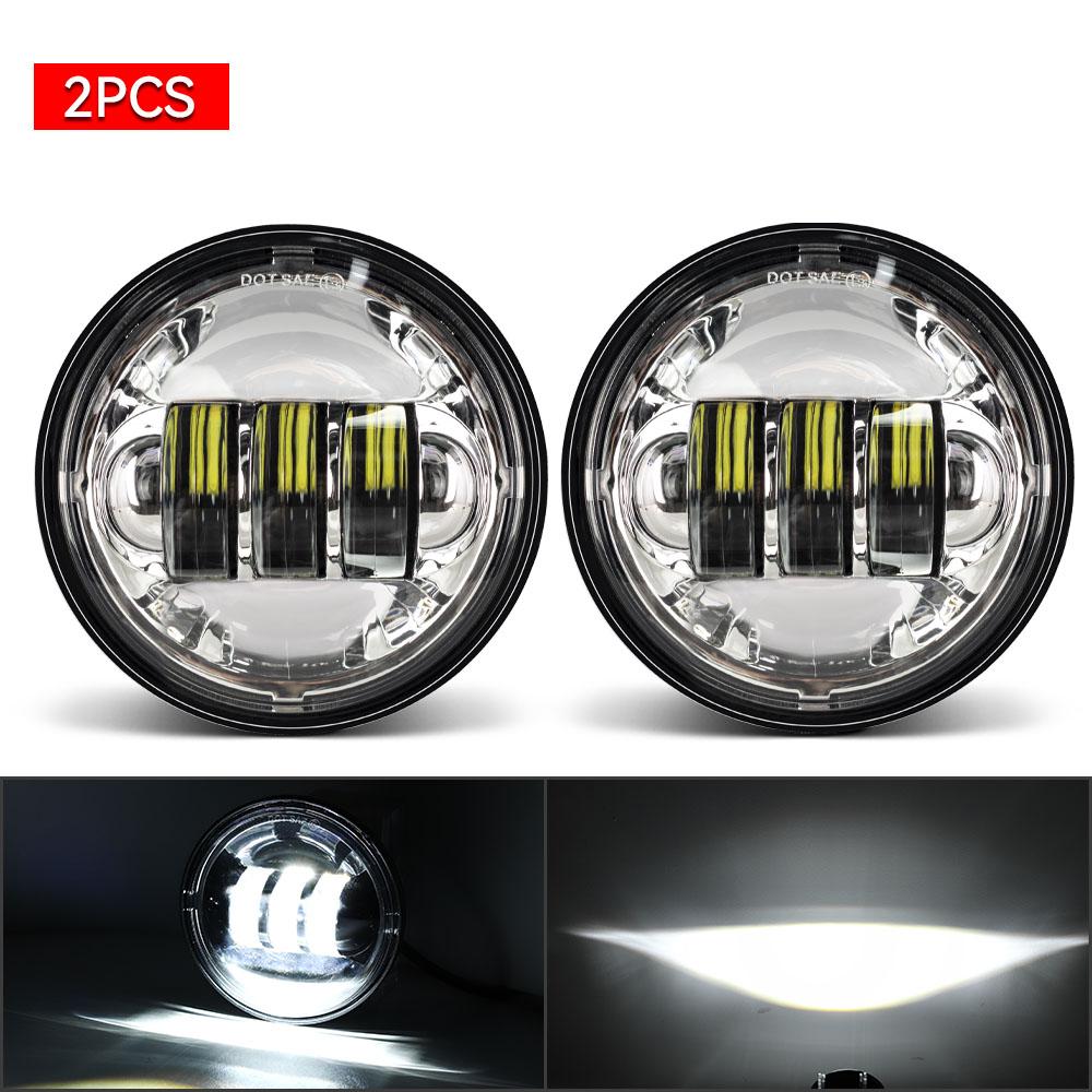 2PCS 4.5 Inch Motorcycle Led Fog Light DRL 30W Waterproof 4 1/2 Auxiliary Passing Lamp For Motorcycles Harley Fog Lamp