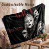 Custom Name Flannel Blanket,Lady Gaga Lightweight Warm Bed Blanket For Couch & Holiday Gift