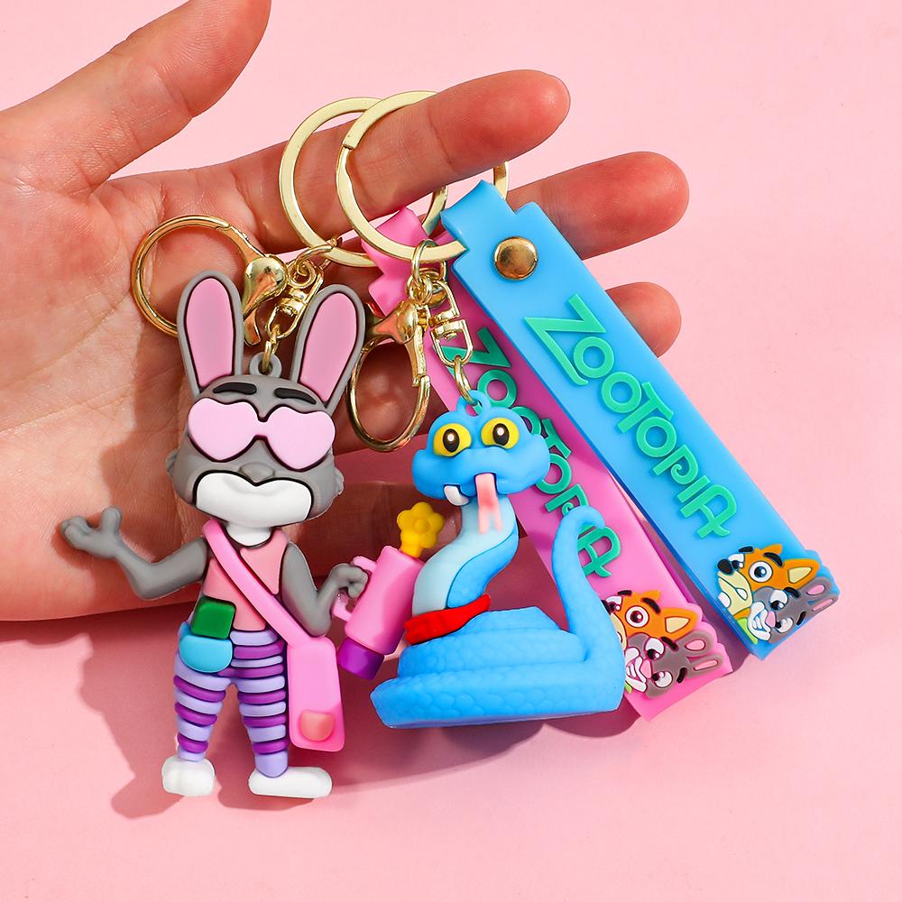 New Anime Zootopia 2 Figure Cute PVC Doll Car Key Ring Accessories Bag Pendant Charm Perfect Christmas Gift for Her