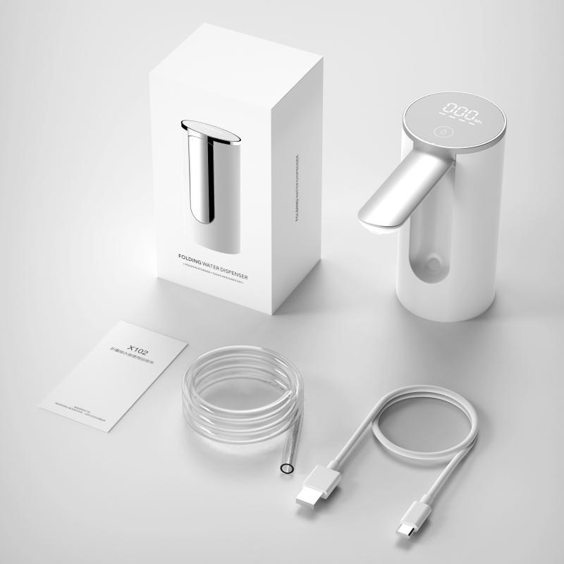 Elektrikli Su Pompası Katlanabilir Sebili Su Çıkışı Ekranı USB Şarj Düğmesi Kontrolü Mini Otomatik
