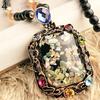 Colorful Shell Faux Opal Statement Bib Pendant Necklace Sweater Chain Gift