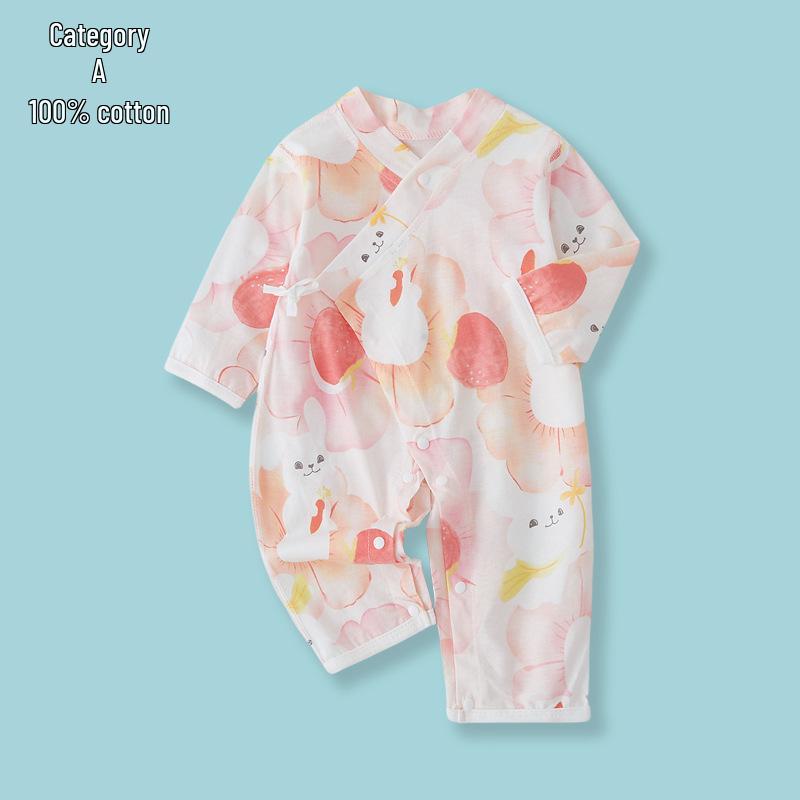 Long Sleeve A-Class Cotton Baby Romper - Thin Summer Style for Newborns