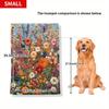 3D Bohemian Floral Blanket - Embroidery Flower Field Design, Soft Flannel for Bedroom/Sofa/Picnic, Vibrant Decor Throw