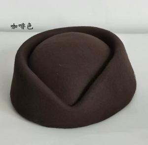 Baret Hoeden Luchtvaartmaatschappij Stewardess Vliegpersoneel Vintage Uitziende Hoed Uniform Stewardess Pillbox Hoed Druppelvormige Hoed 55-58cm