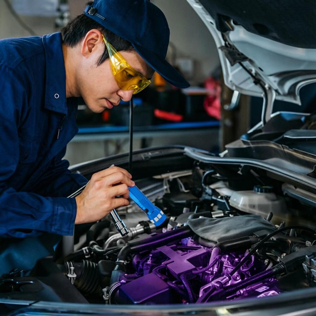 Auto-Klimaanlagen-Leckdetektor-Kit Präzise Schutz-Taschenlampe Ölleck-Erkennungs-Kit für Automobilmotor Kühler Kühlschrank Zuhause