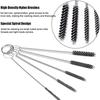 Carburetor Cleaning Kit - 304 Stainless Steel & Nylon Spiral Jet Remove Tool for Auto/Motorcycle/ATV/Welder