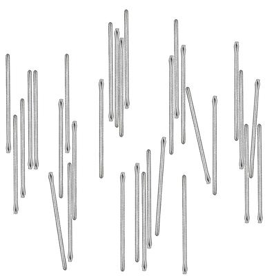 TICFROG Set of 18mm Watch Strap Adjustment Stainless Steel Watch Band Link Cotter 18mm Watch Strap Bar Split Pins for Watch Band Repair 30-Piece Pins,