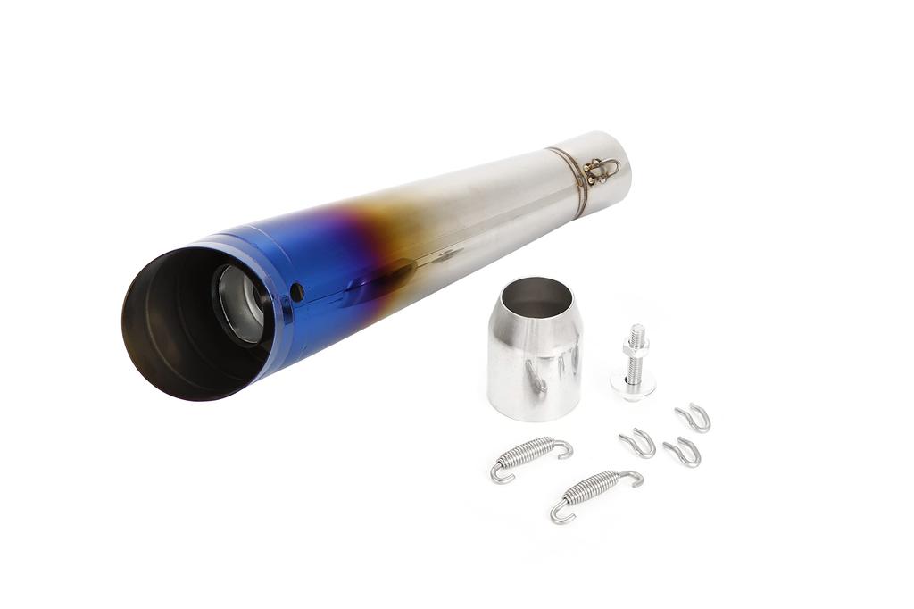 Conical GP Stainless with Inner for Honda Kawasaki Zephyr Megaphone Stainless Steel Aftermarket Part 50.8mm Silencer, Steel, Baffle, CB400, 400SF,