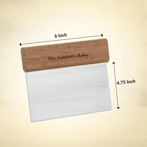 Mrs. Anderson's Baking Pastry Dough Scraper, Stainless Steel Blade with Wooden Handle