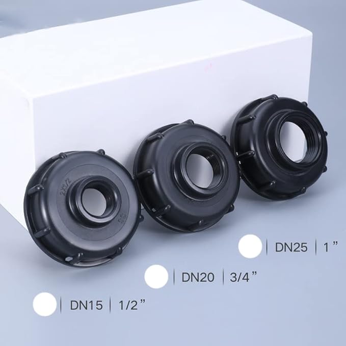 1Pc Durable Ibc Tank Adapt S60X6 Coarse Threaded Cap 60mm Female Thread To 1/2 ", 3/4", 1 "Adapter Connector