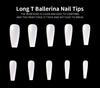 kads 500pcs Full Cover Square False Nail Tips Nail Art White Nature Clear 10 Sizes Fake Nails Manicure Extension Tools