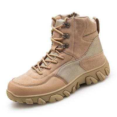 39-47 Men's Plus Size Anti Slip and Wear-resistant Trendy Outdoor Combat Boots Outdoor High Top Workwear Boots Casual Military Boots