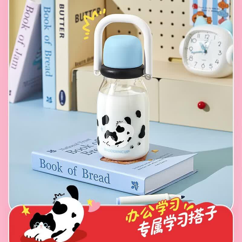 RELEA 800ml High-Temperature Resistant Cat Design Plastic Tumbler