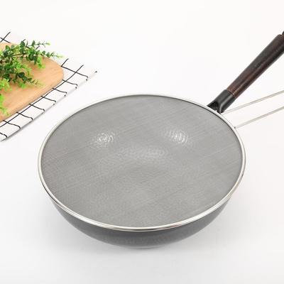 Multifunctional Oil Splatter Screen Stainless-Steel Anti-splash Oil Splash Lids Durable with Handle Splatter Guard