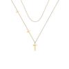 Street Style Korean Style Jewelry Women Pendant Necklace Metal Clavicle Chain Double Layer  Choker