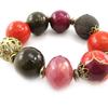 Les Trésors De Lily [J1196] - Golden Red 'Altai' Designer Bracelet