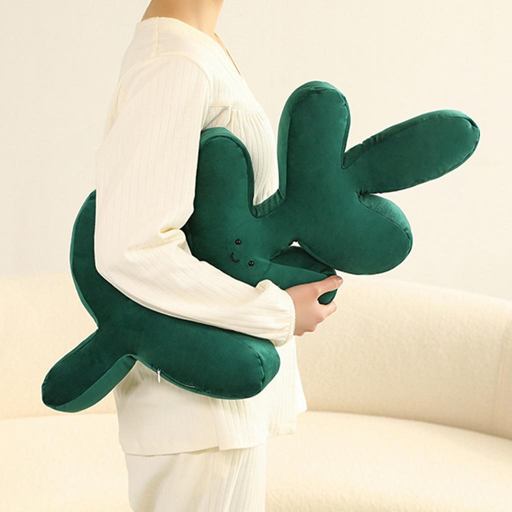 Turtle Back Bamboo Sofa Pillow Cushion Leaf Shaped Throw Pillow
