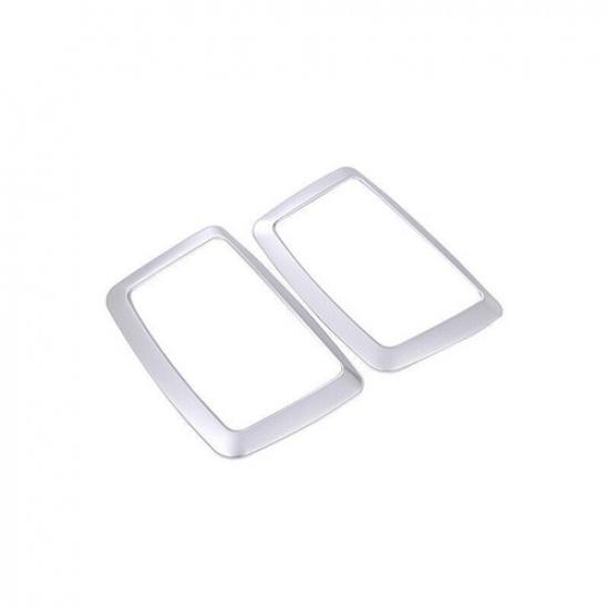 For BMW 7 Series 2016- Matte Silver Car Rear Makeup Mirror Frame Stcker Trim