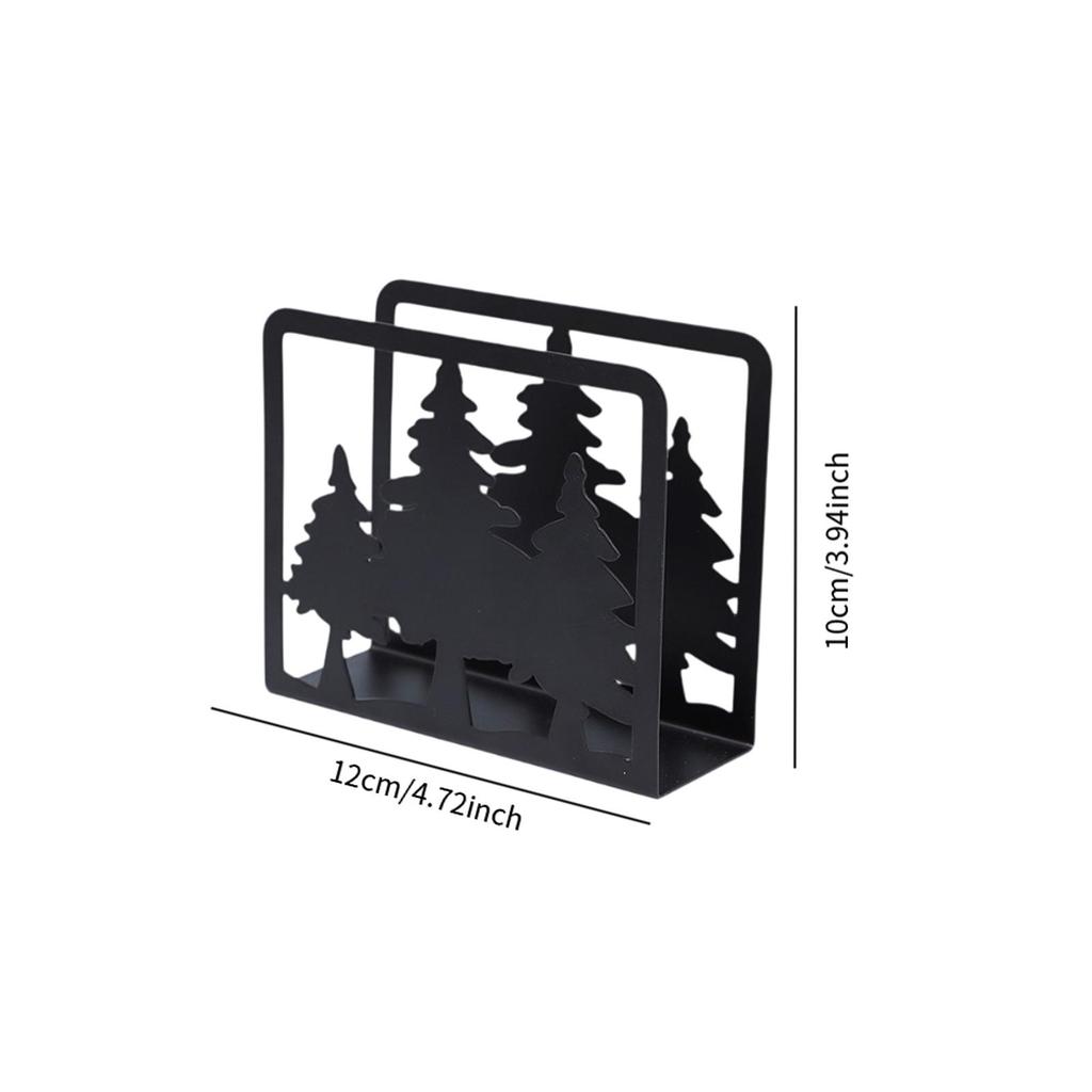 Stainless Steel Christmas Napkin Holder Stand Tissue Dispenser for Home Kitchen Tabletop Decoration Desktop Organizer