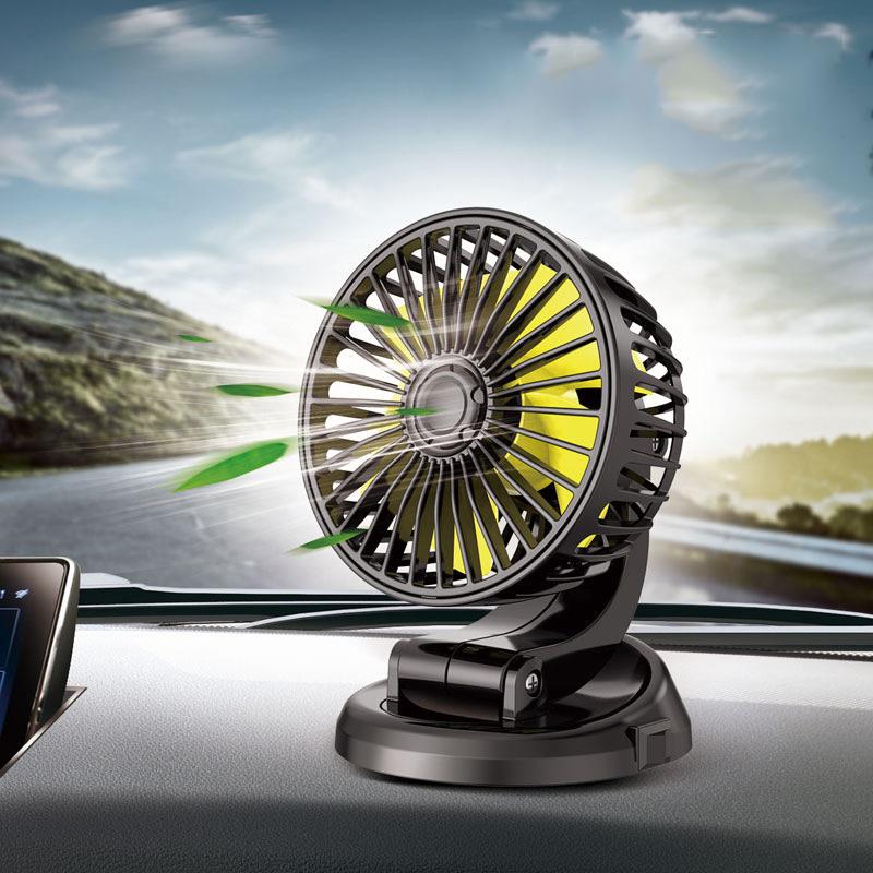 360° Car Folding Fan Single Head Cooling Fan For Car Vehicle Summer Cooling Fan 5V/12V USB/Cigarette Lighter Plug Car Fans