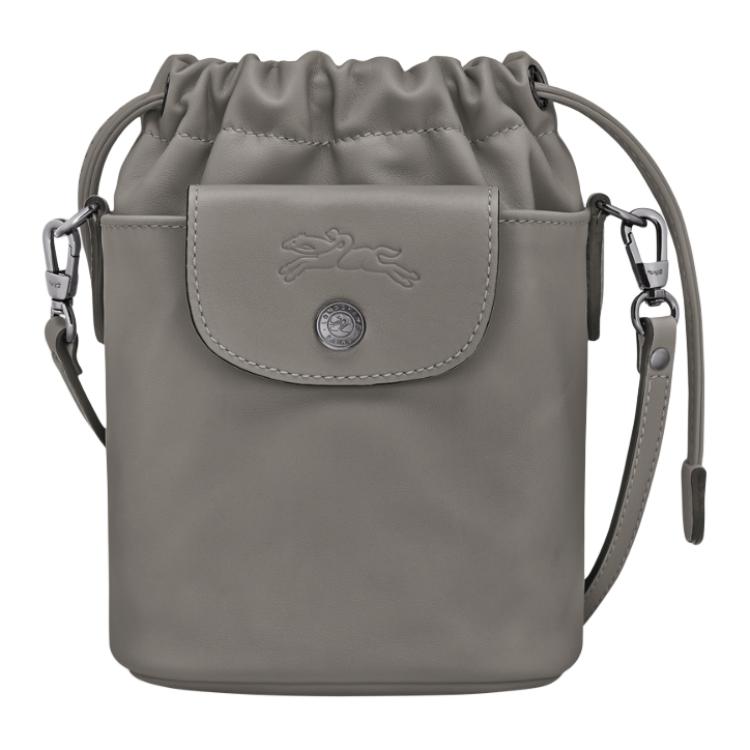 

Longchamp Adjustable Shoulder Strap Leather Shoulder Bag Unisex Shoulder Bag Dark-Silver 10317987P55 Basic Set (Bag+Dust Bag)