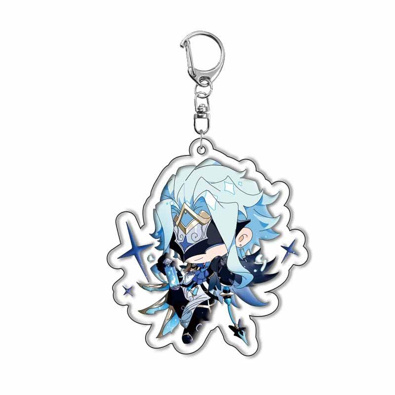 Clorinde Neuvillette Lyney Wriothesley Arlecchino Navia Cosplay Anime Costume Keychain Key Accessories Pendant