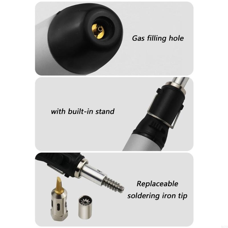 Professional Soldering Iron Set,Gas Soldering Iron, Cordless and Portable with Adjustable Soldering Temperature M4YD