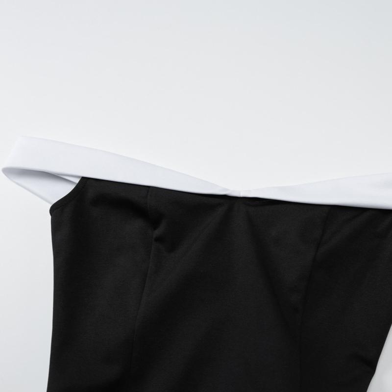 European and American Women's Autumn and Winter Fashion Sexy Strapless Niche Slim Fit Hip Dress