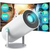 EGOBAS HY300 Plus Compact Projector with Android and Automatic Keystone Compatible with 5G 1080 FHD 4K Ceiling HiFi and Compatible with TV and USB-C,