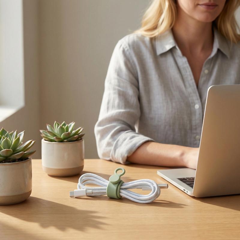 Silikon Wiederverwendbares Flexibles Befestigungsband für Büro Zuhause Reisen Datenkabel Organisation
