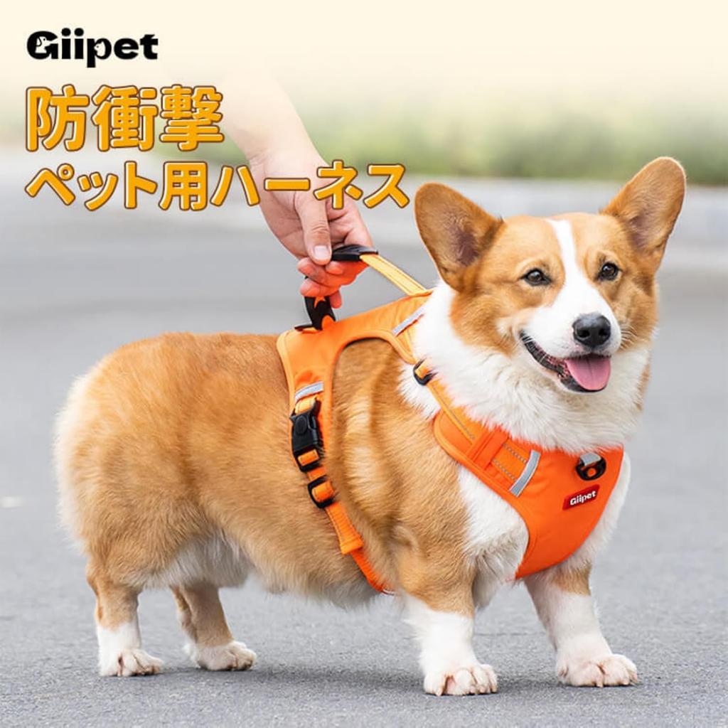 GIIPET Hund Skånsom om natten for og Stor Gåhjelp Krage Myk Lett å ta på og av Pustende Mesh for Gåing og Shiba Alle Størrelser