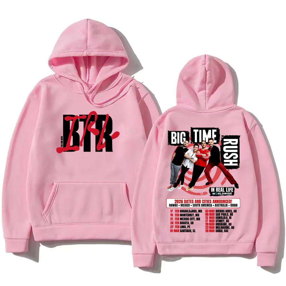 Big Time Rush Pullover BTR in Real Life Weltweite 2026 Tour Hoodies Herbst Neu Damen Herren Langarm Sweatshirt High Street Kapuzenpullover