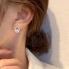 1 Pair of Elegant and Sparkling Zircon Decorated Cross Line Earrings - Retro Design - Perfect for Daily Wear and Special Occasions, Holiday Gifts