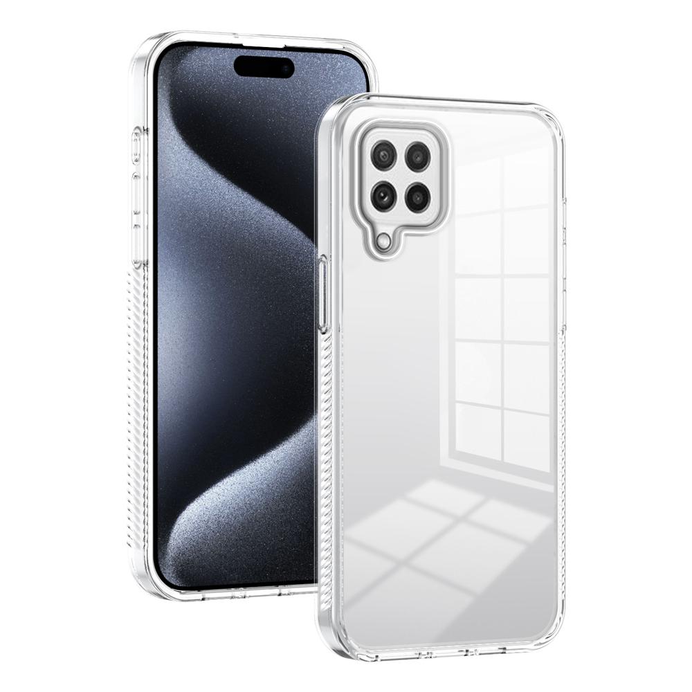 KEYSION Transparent Phone Case for Samsung A22 4G A22 S 5G A12 TPU+PC Anti-slip Clear Shockproof Phone Cover for Galaxy M12 M32
